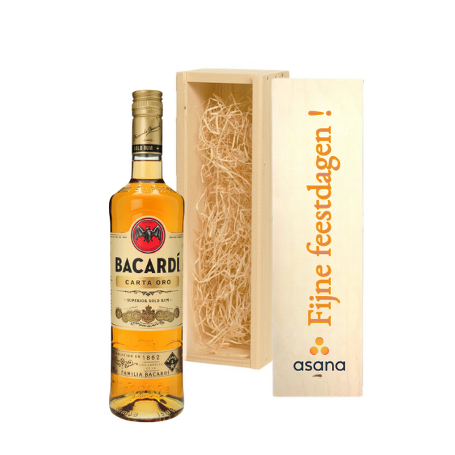 Kerstcadeau - Gepersonaliseerde kist met Bacardi