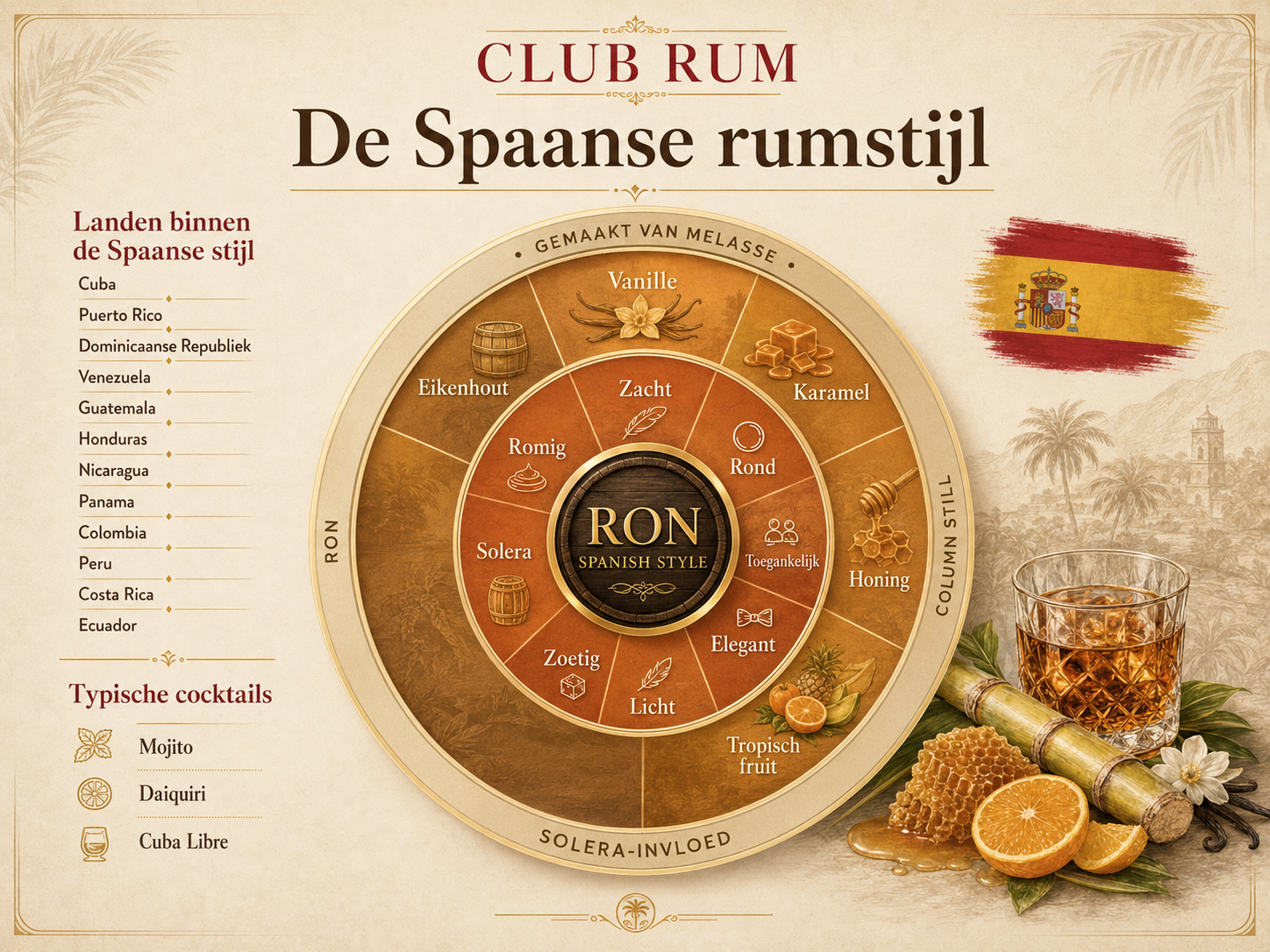 De Spaanse regio van rum | Wat is Spaanse rum?
