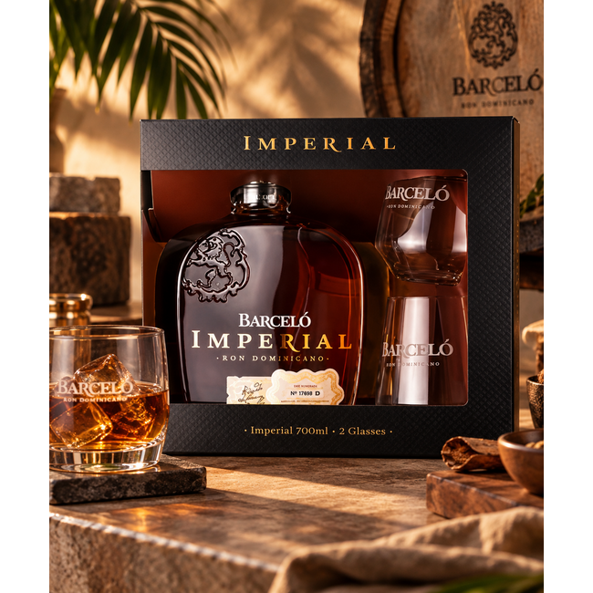 Barcelo Imperial giftpack met 2 glazen