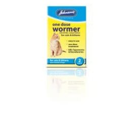 Johnsons Veterinary Products Johnsons Cat One Dose Wormer 2 Tablets