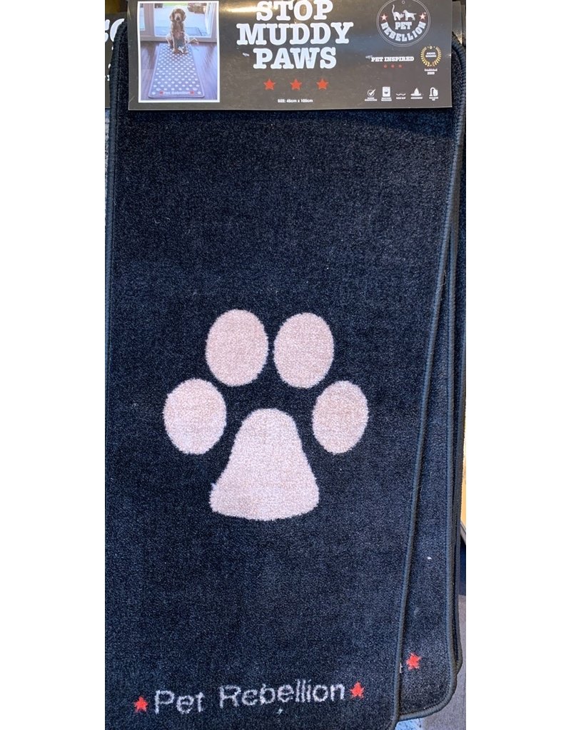 Stop Muddy Paws Black Beige Mat Angell Pets