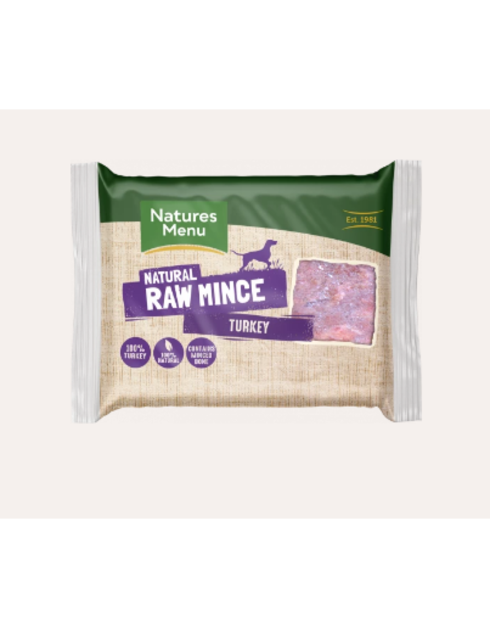 Natures Menu NM Turkey Mince Block Single 400g