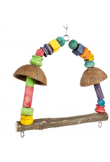 Adventure Bound Coconut Rainbow Swing Bird Toy