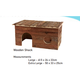 Sky Pet Products Wooden Shack Hideaway Extra Large