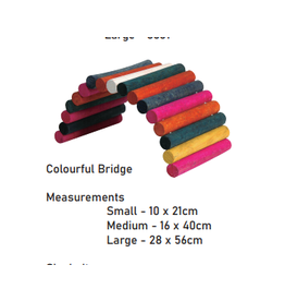 Sky Pet Products Wooden Colourful Bridge Small