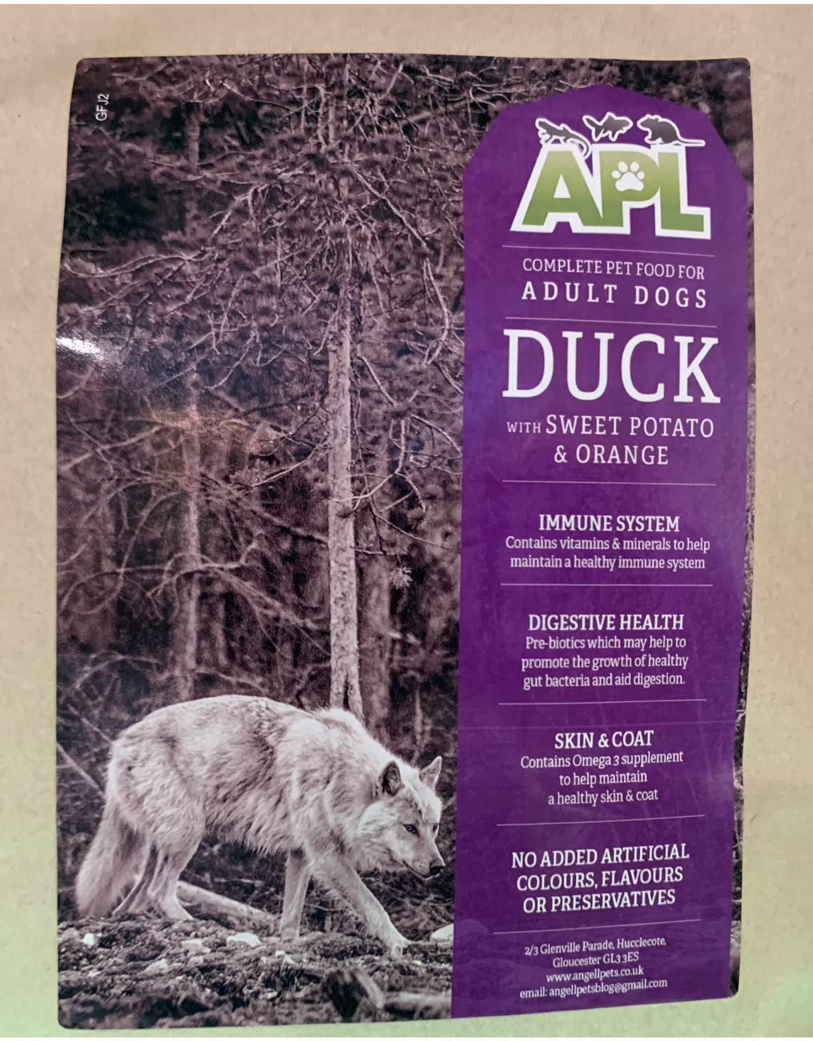 APL APL  Grain Free Adult Duck With Sweet Potato And Orange