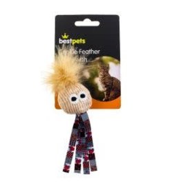 BestPets BP Crinkle Feather Head With Catnip