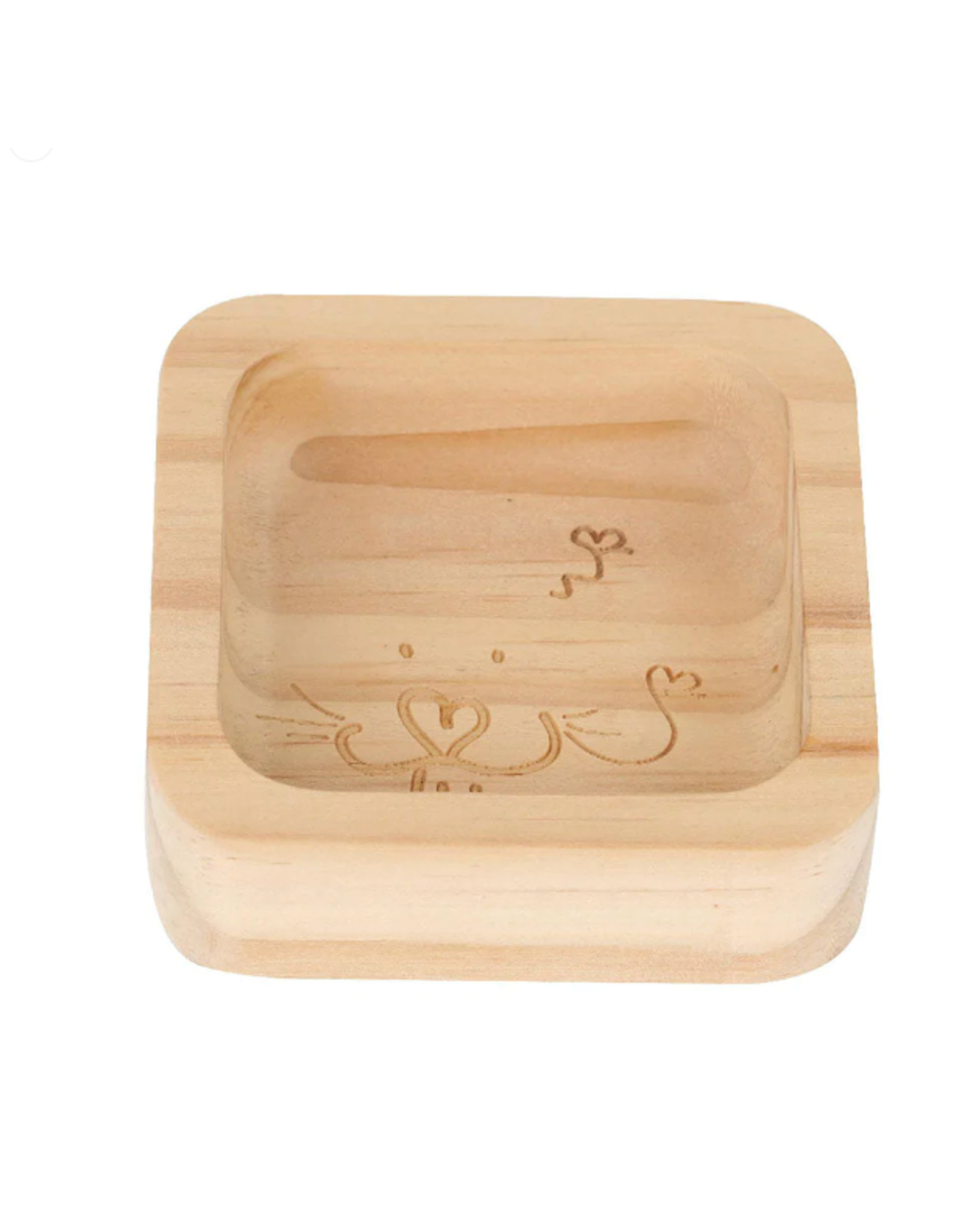 Sky Pet Products Square Wooden Bowl