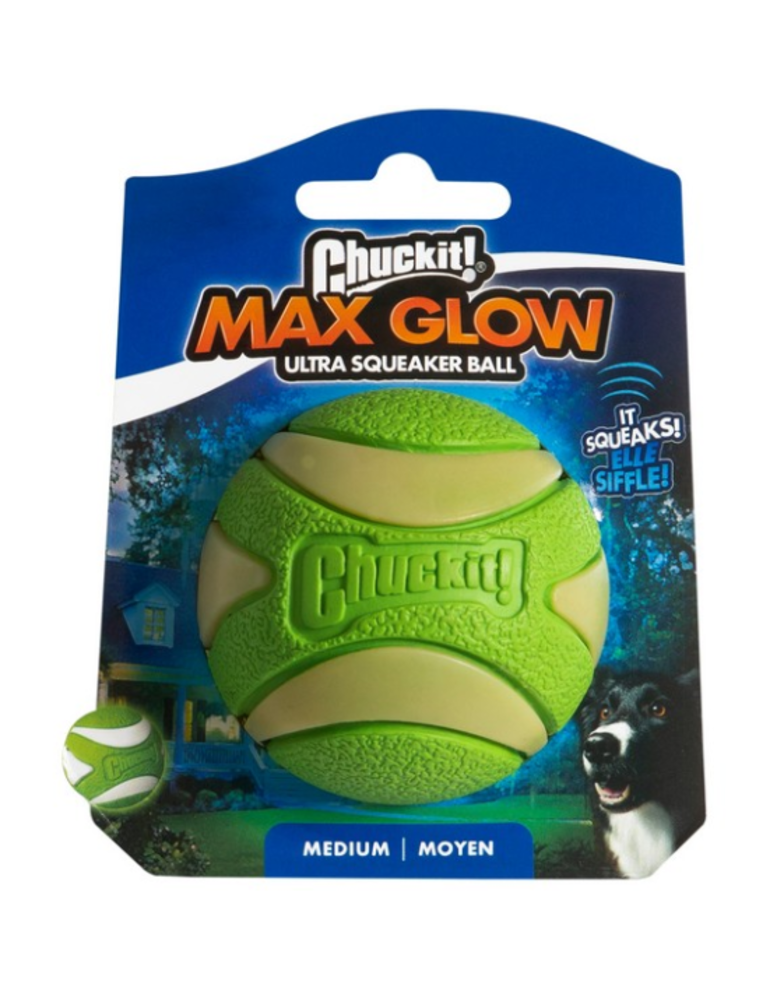 Chuckit ChuckIt! Ultra Max Glow Squeaker Medium 1 Pack