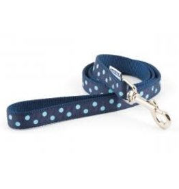 Ancol Ancol Vintage Polka Dot Lead Blue  1.9 x 100cm