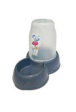 Happy Pet Gravity Fed Food & Water Feeder - Medium Petrol Blue