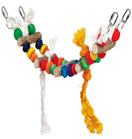 Sky Pet Products Colourful Bridge With Ropes & Beads