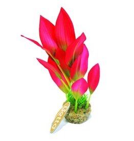 Betta Betta 8" Red Flame Silk Plant With Base