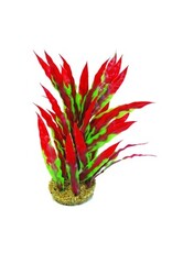 Betta Betta 10" Green & Red Plant With Base