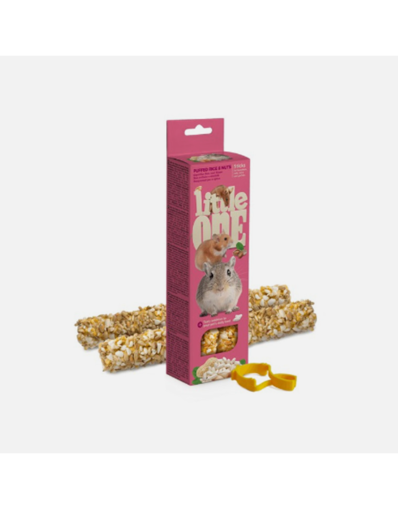 Little One Little One Sticks For Small Animals Puffed Rice & Nuts 2 Pack