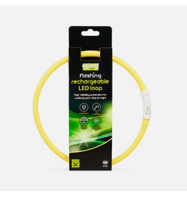Animal Instincts AI Flashing Rechargable LED Loop Yellow - Large