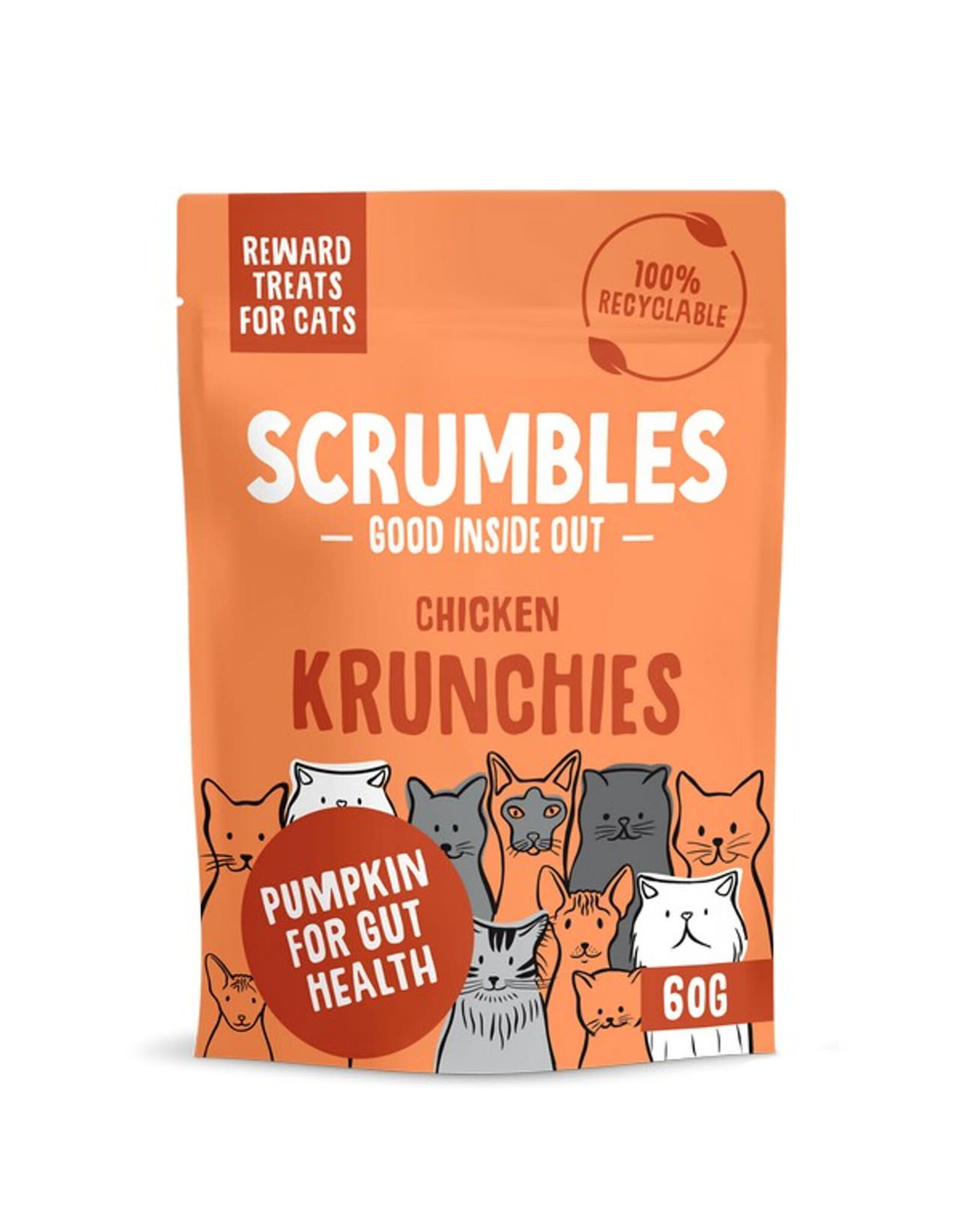 Scrumbles Scrumbles Chicken Krunchies Cat Treat 60g