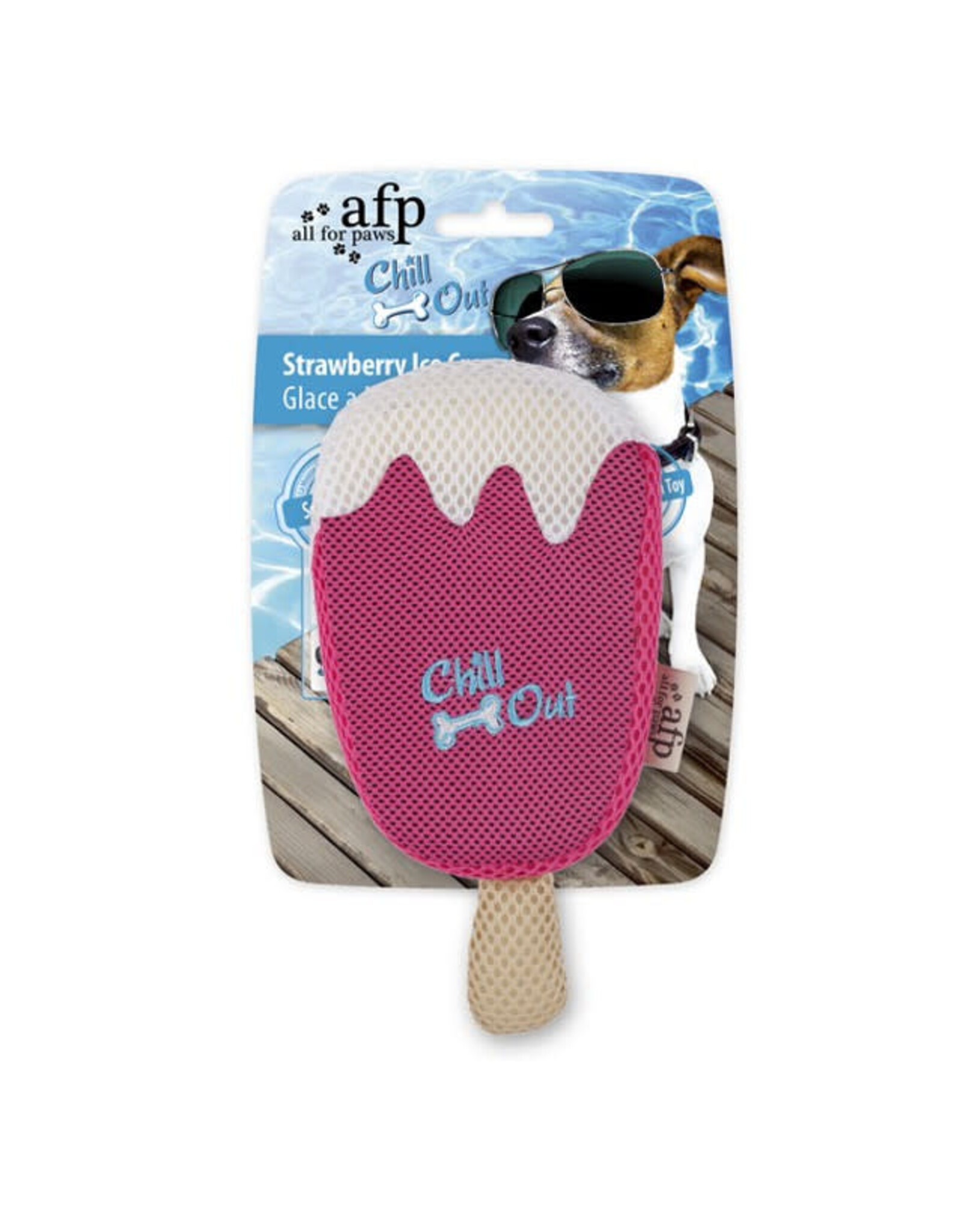 afp Afp Chill Out Dog Toy Ice Cream Strawberry