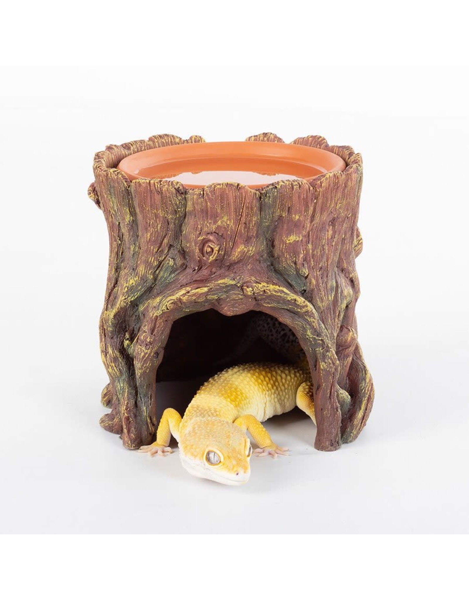 ReptiZoo RZ Humid Tree Stump Hideout & Dish