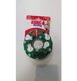 Kong Kong Christmas AirDog Squeaker Donut Medium