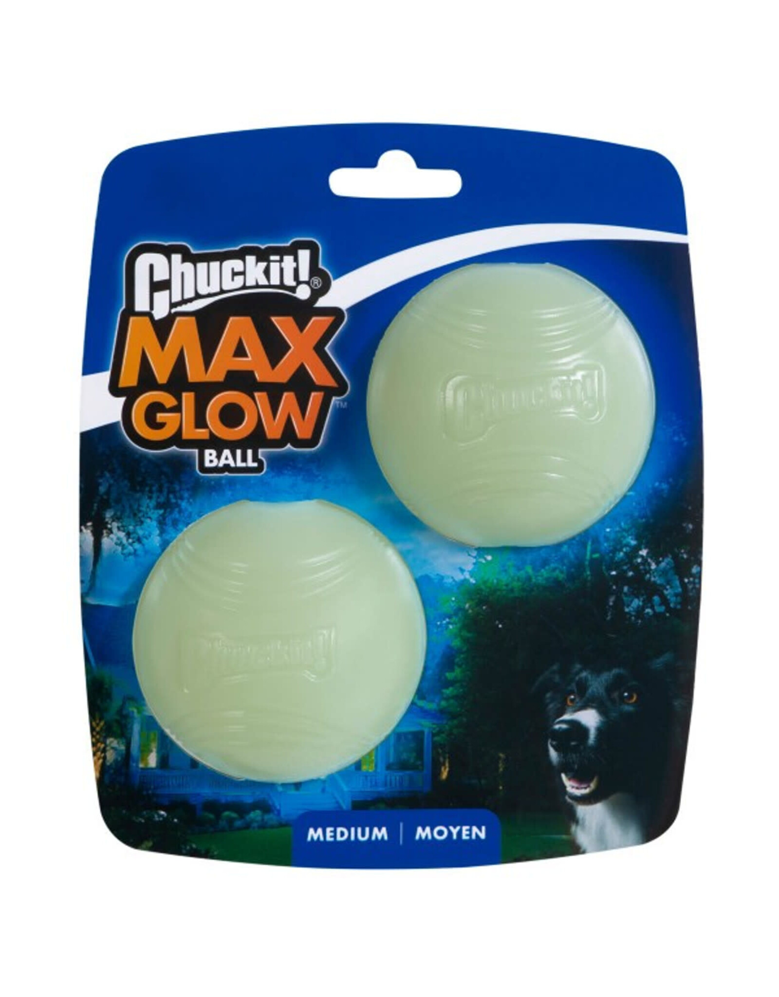 Chuckit Chuck It! Max Glow Ball Medium - 2 Pack