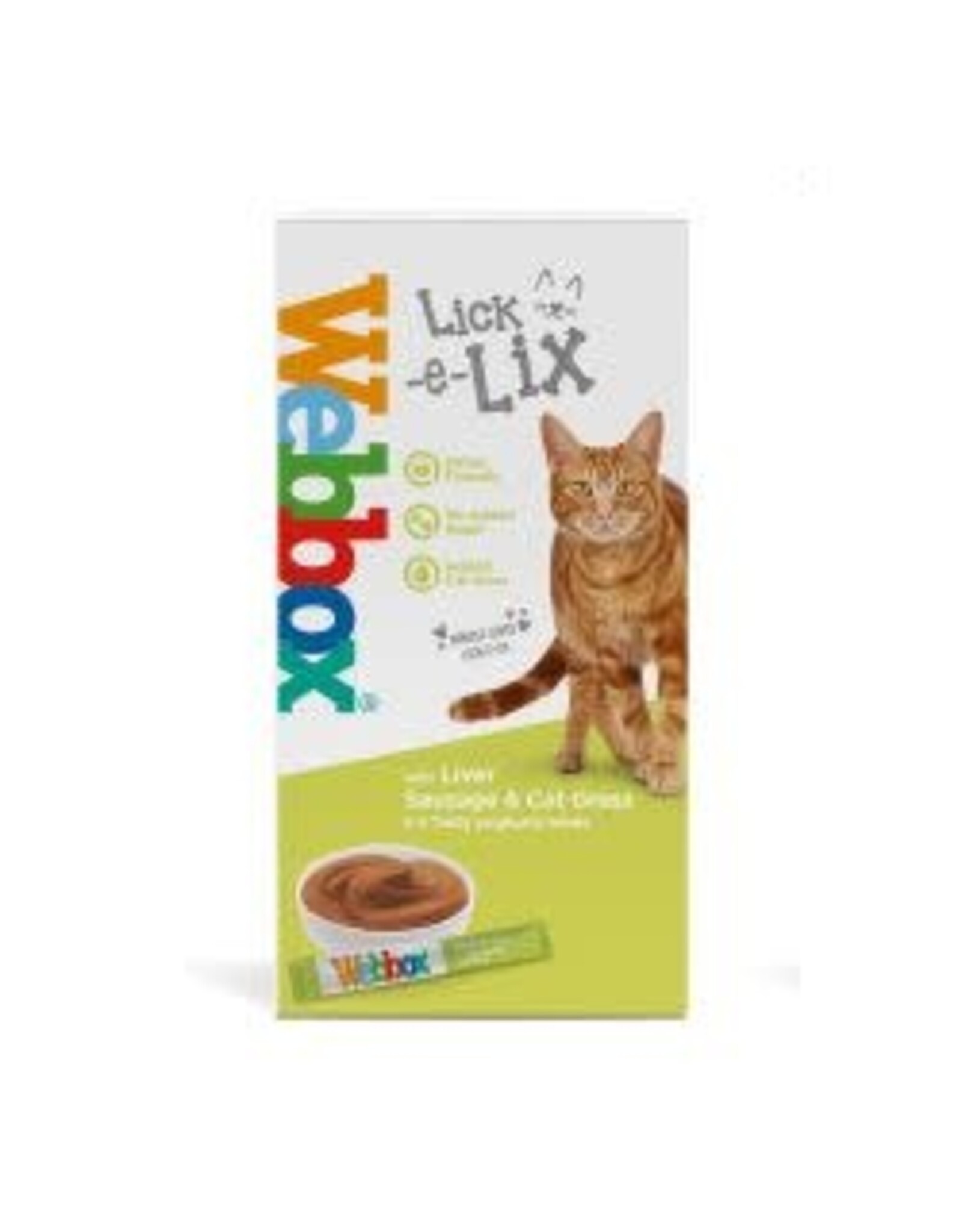 Webbox Webbox Lick e Lix Yoghurst Snack with Liver and Cat Grass 5x15g
