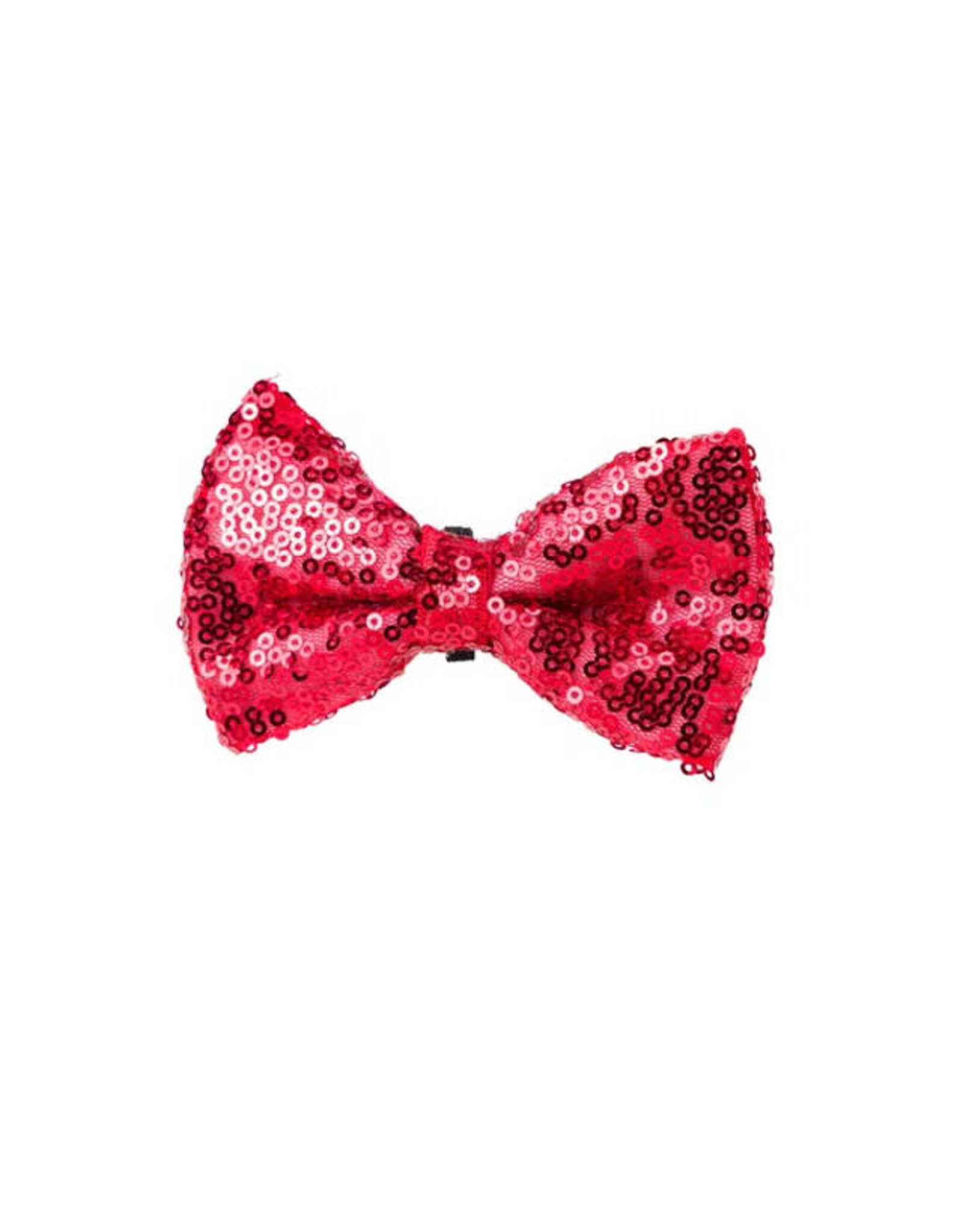 House Of Paws HOP Red Sequin Christmas Bow Tie For Dogs