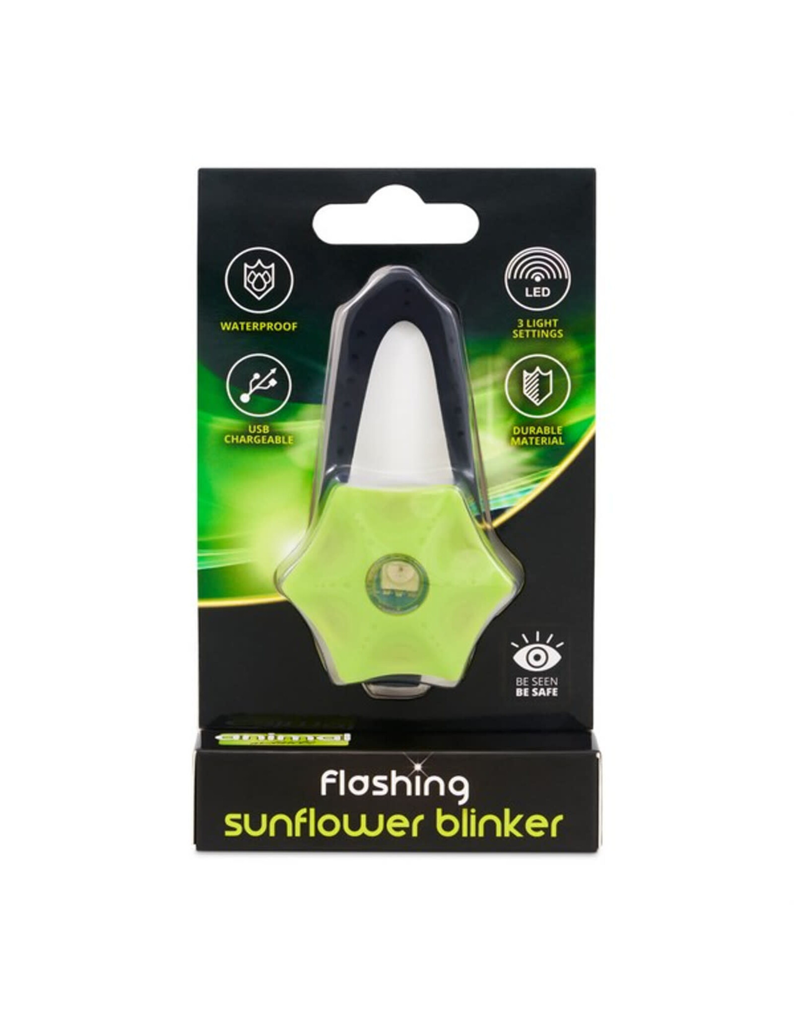 Animal Instincts AI Flashing Safety Sunflower Light - Yellow