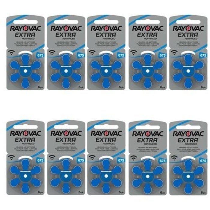 Rayovac Rayovac Extra Advanced 675 (PR44) Blauw Hoortoestel batterij Voordeelpakket (60x)