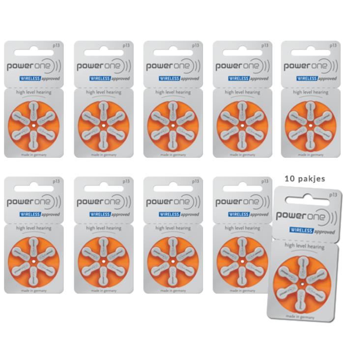 Power One Power One 13 (PR48) Oranje batterij gehoorapparaat (60x)