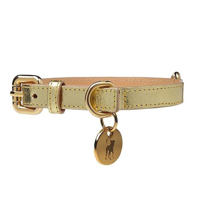 Dogatella Metallic Halsband gold