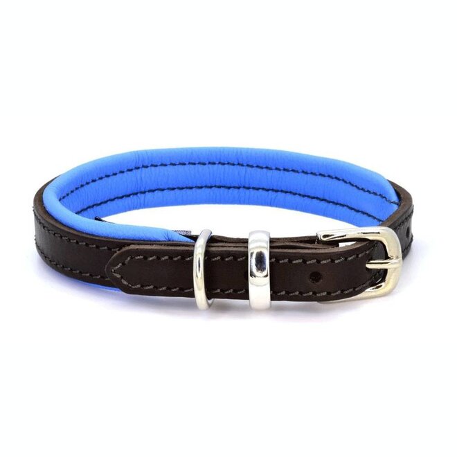 Dogs & Horses Lederen Halsband blauw