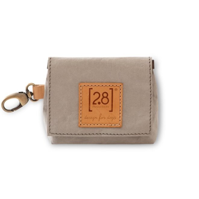 2.8 design for dogs Oliviero tasje voor hondenpoepzakjes grijs