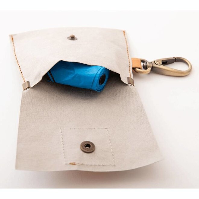 2.8 design for dogs Oliviero tasje voor hondenpoepzakjes grijs