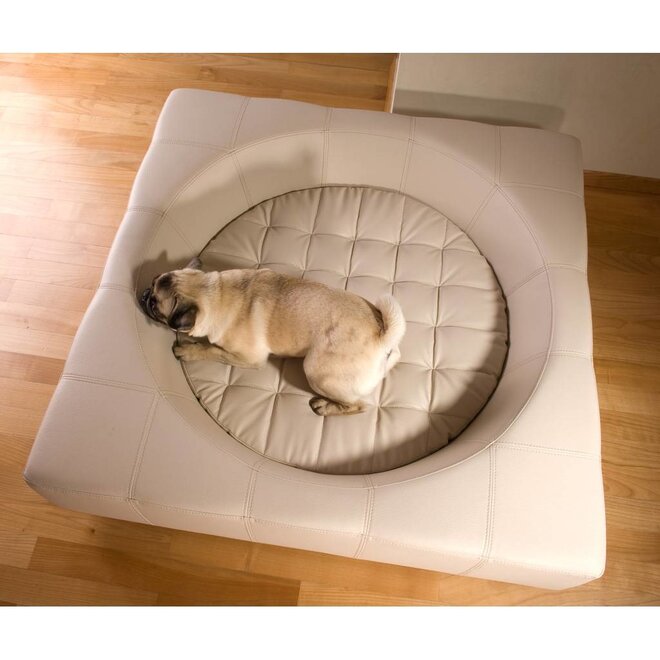 Pet-Interiors Cube Leer Hondenmand
