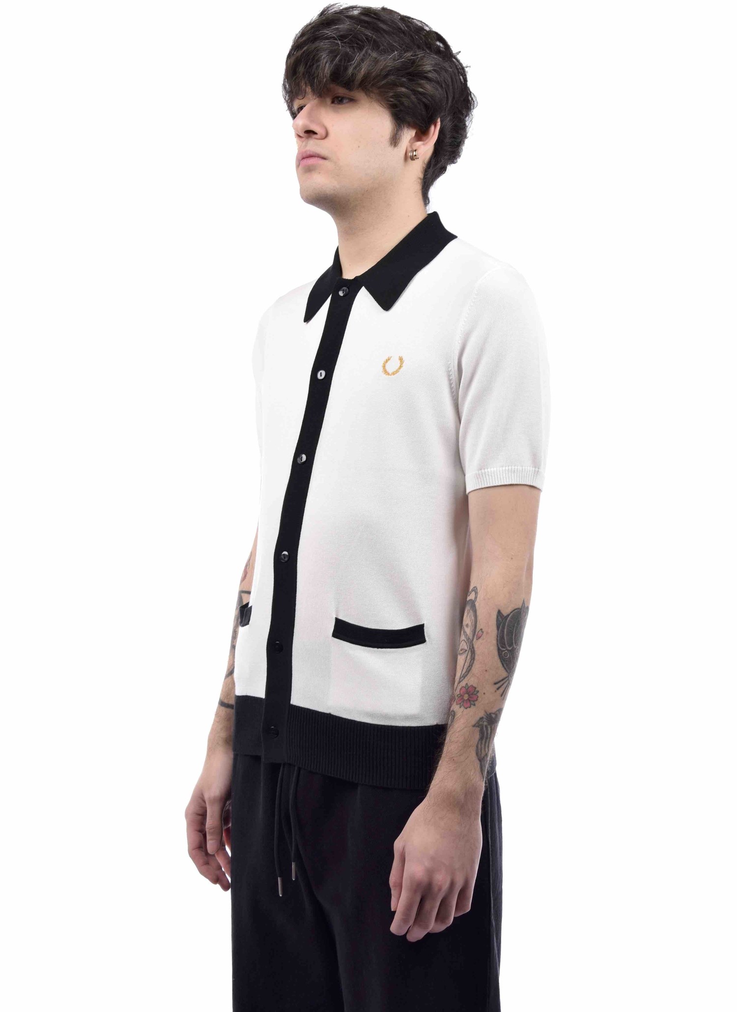 fred perry knitted polo shirt