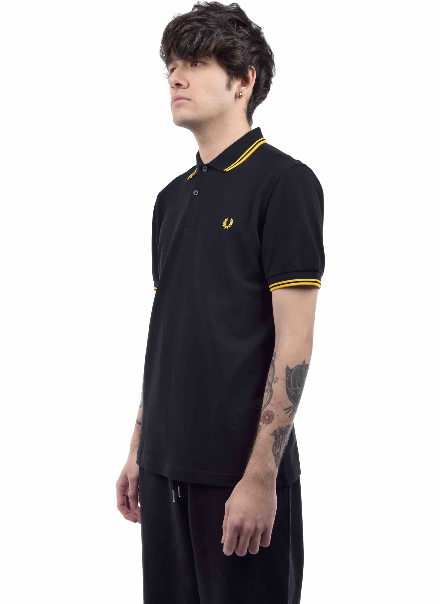 fred perry black yellow