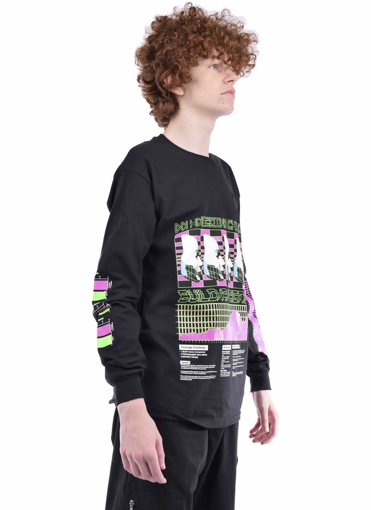 BUILD/A/FRIEND HALO Exclusive Uncertain Future Long Sleeve Tee Black