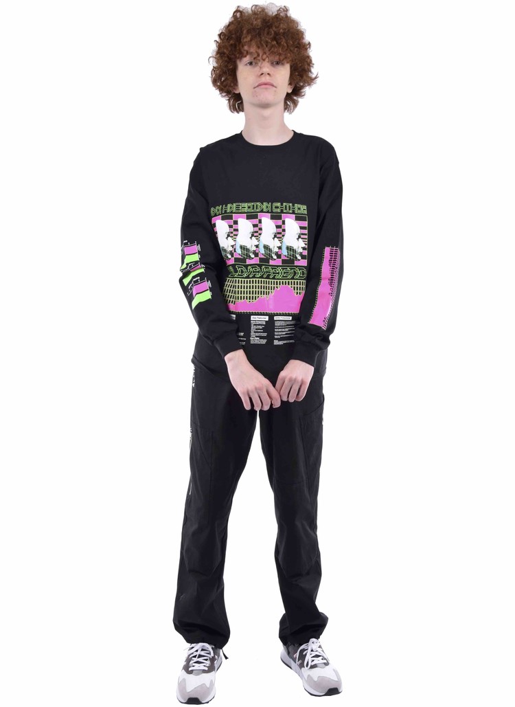 BUILD/A/FRIEND HALO Exclusive Uncertain Future Long Sleeve Tee Black