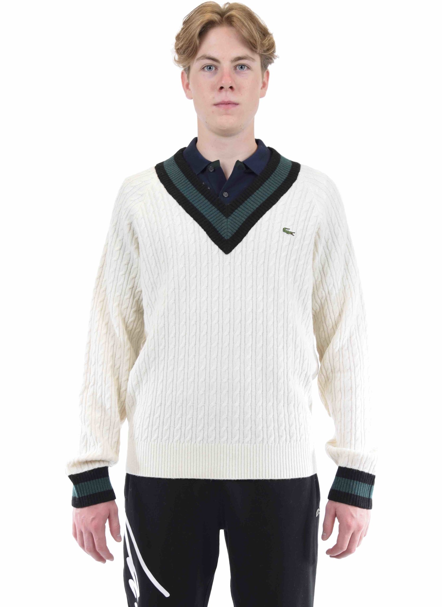 Lacoste L!ve Cricket Sweater White 