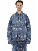 mastermind WORLD Monogram Denim Jeans Jacket Blue