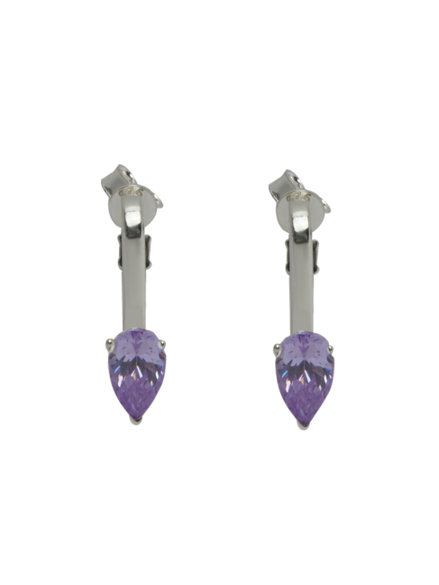 Sankuanz Single-stone Silver Earring Purple