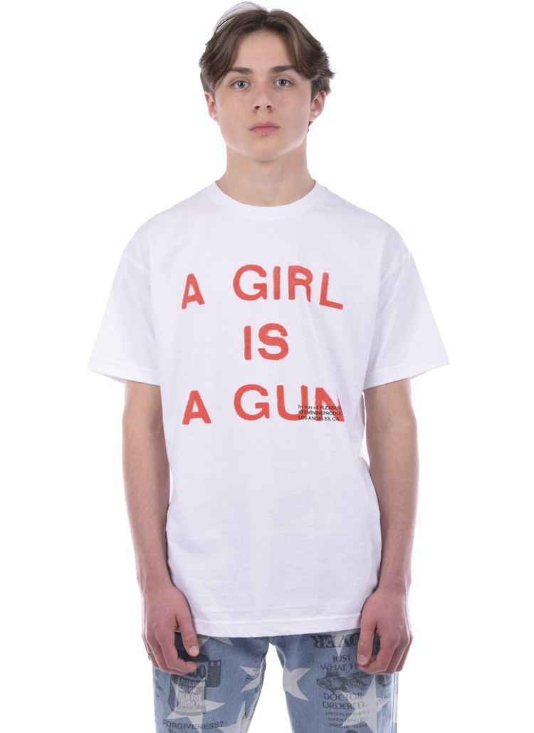 Pleasures A Girl is a Gun T-Shirt 'White'