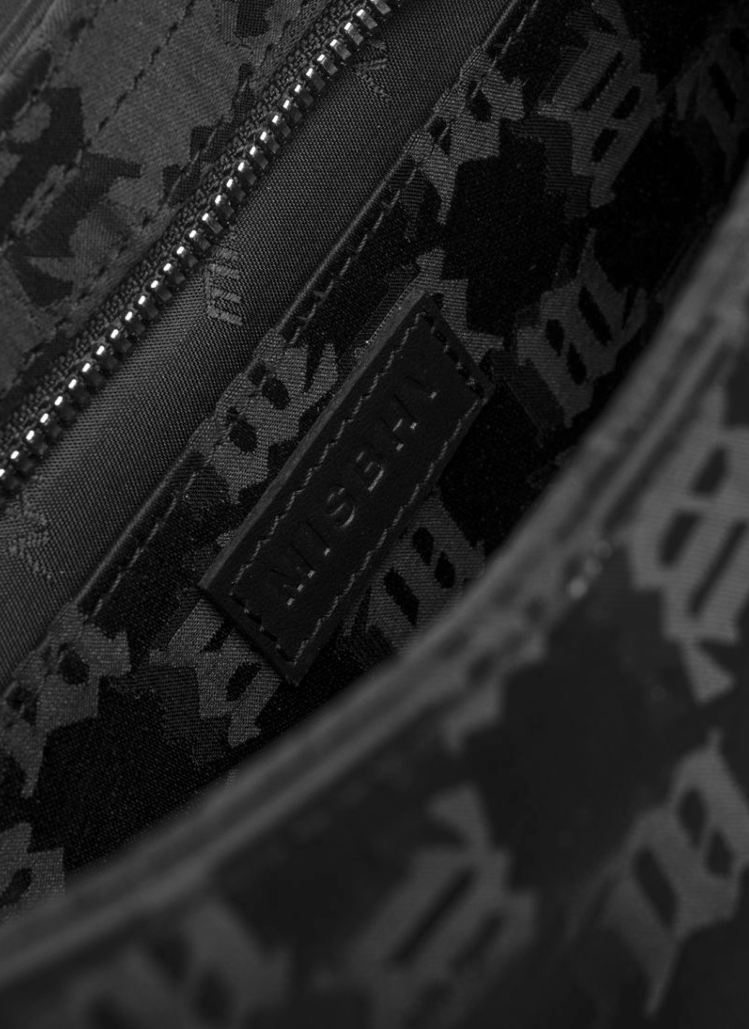 MISBHV Taupe & Black Mini Monogram Shoulder Bag in Metallic