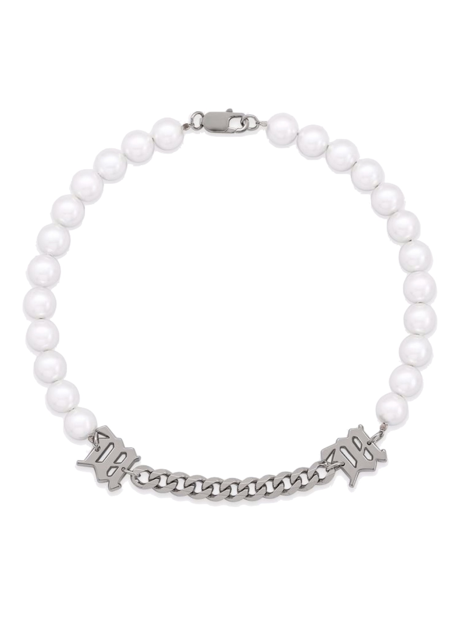 MISBHV Pearl + Curb Link Necklace 