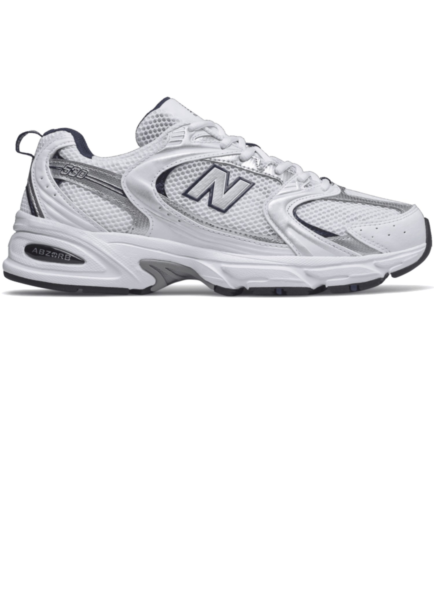 New Balance 530 White Running Shoes Sneakers White Silver MR530SG