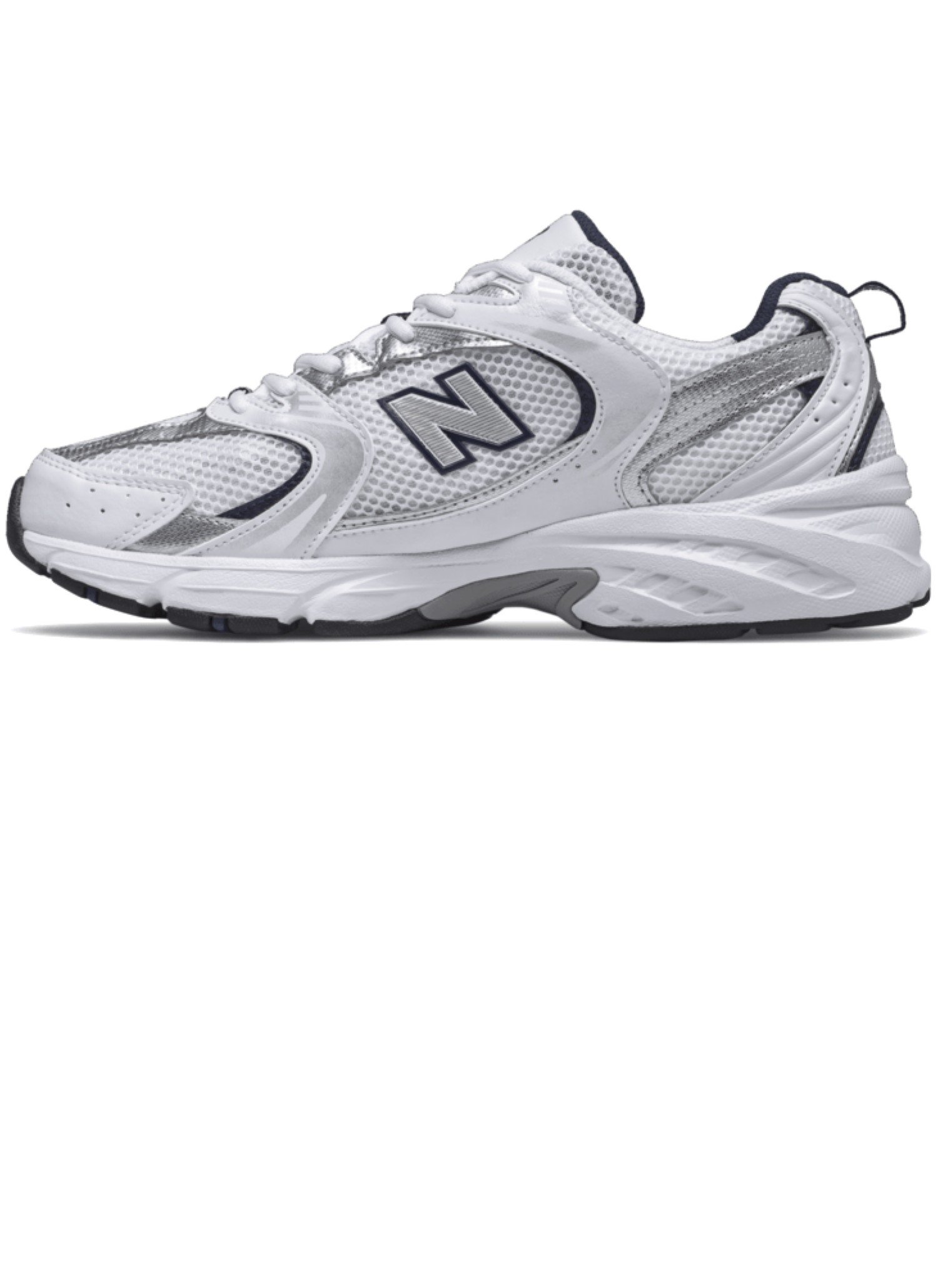 New Balance 530 White Running Shoes Sneakers White Silver MR530SG