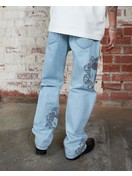 Pleasures Special Printed Denim Pants Blue