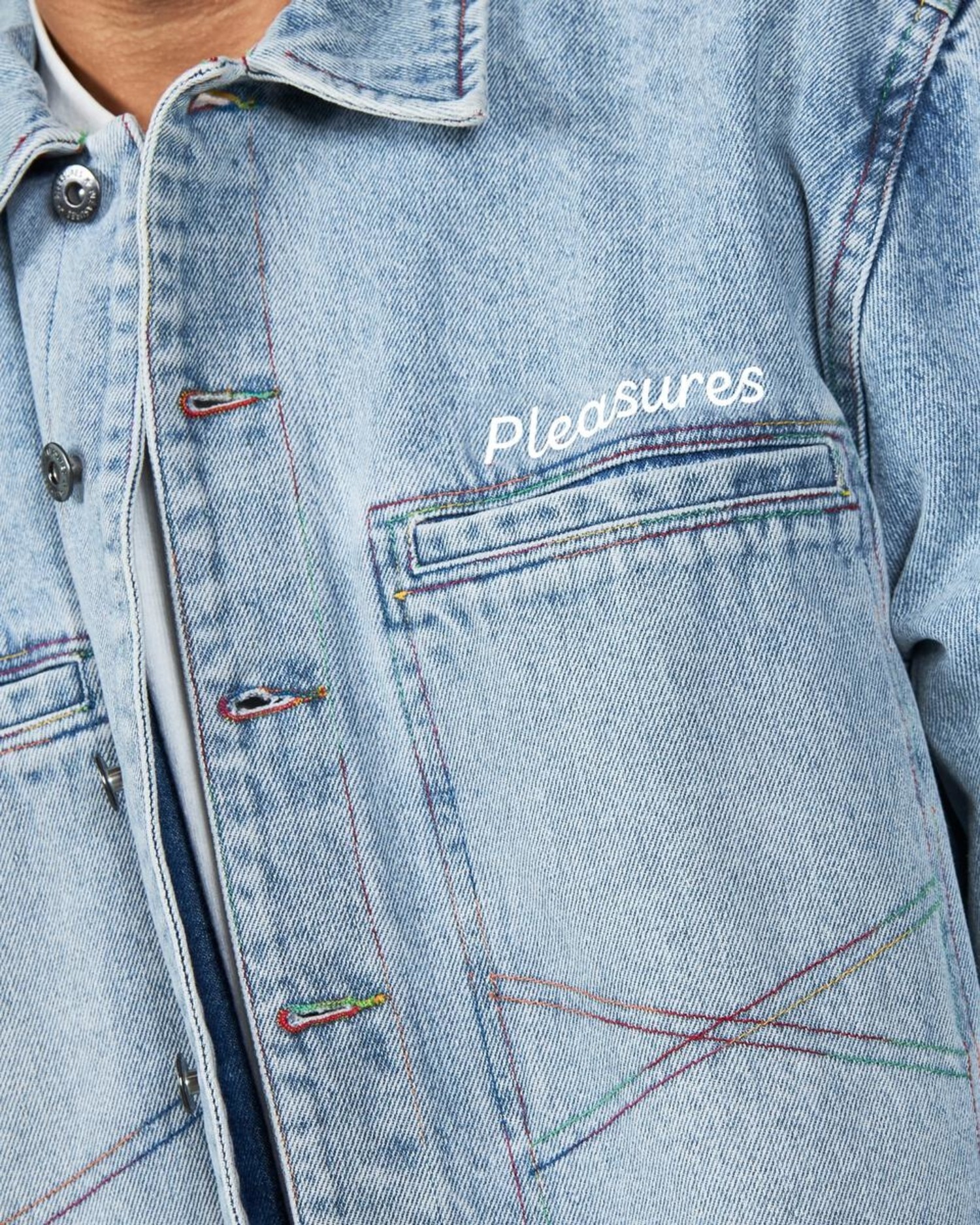 Pleasures Mentor Denim Work Jacket Blue 
