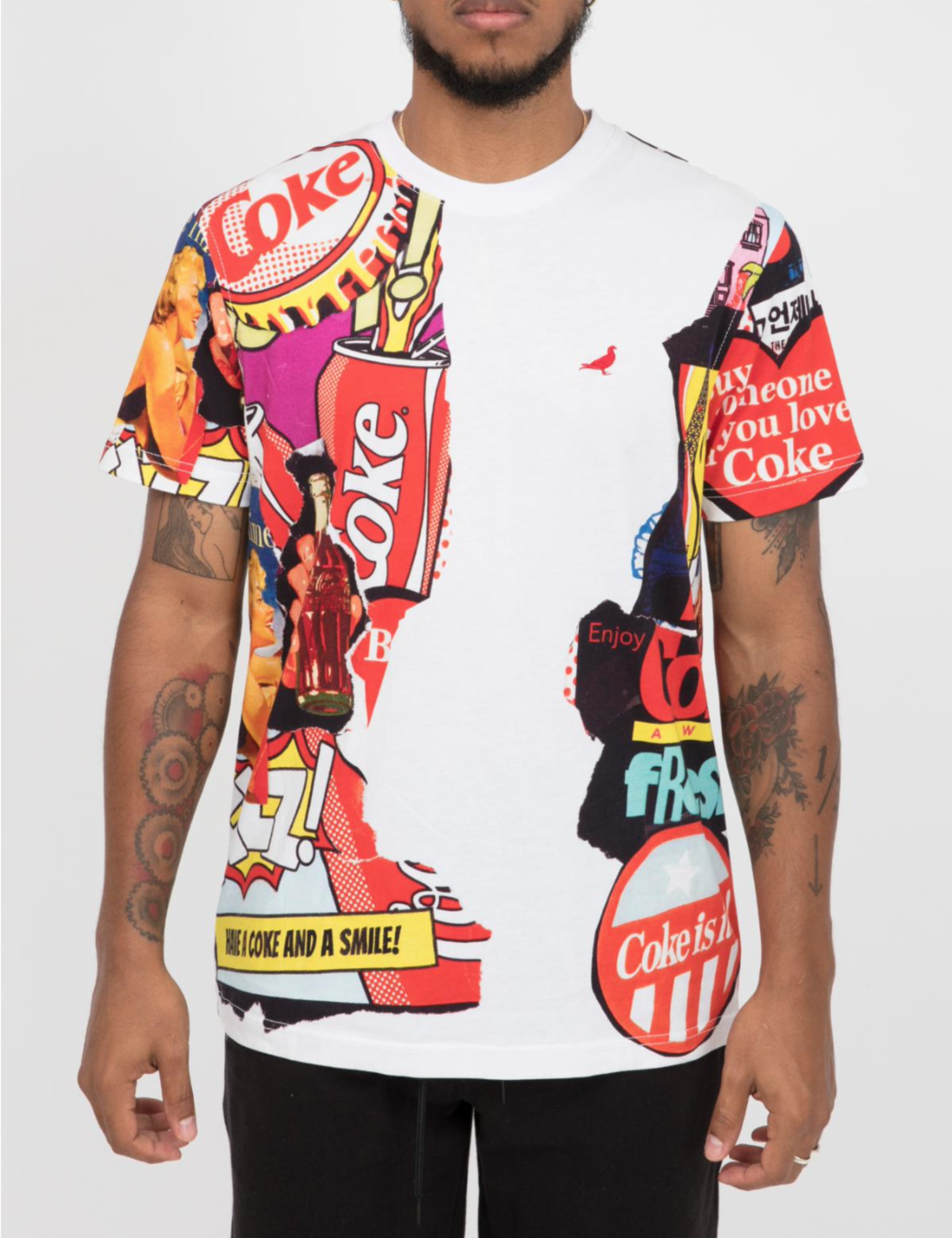Staple Pigeon x Coca-Cola Collage T-Shirt White | HALO - HALO